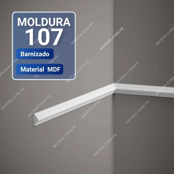 Kit de moldura MDF blanco 107