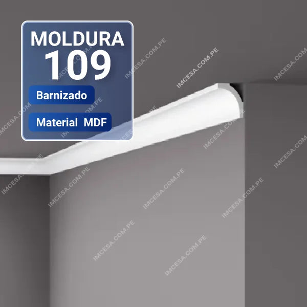 Kit de moldura MDF blanco 109