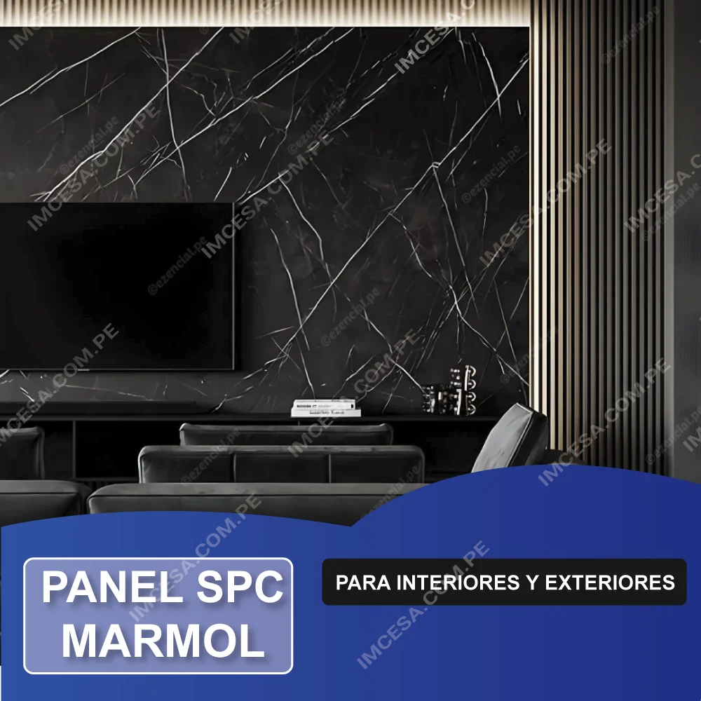 Panel SPC de Tipo marmol Cebra Negra