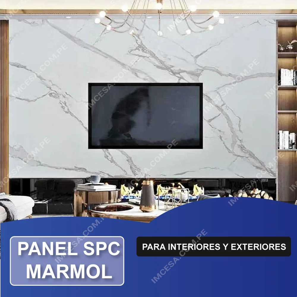 Panel SPC de Marmol zebra doble