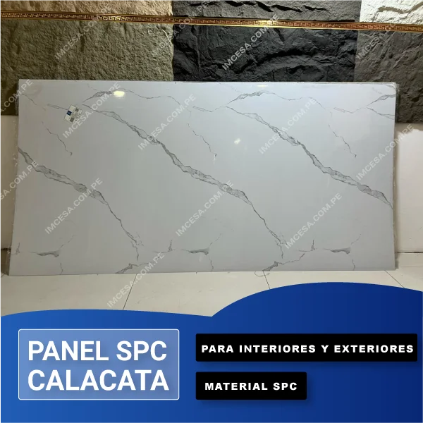 Panel SPC Tipo Mármol  Calacata