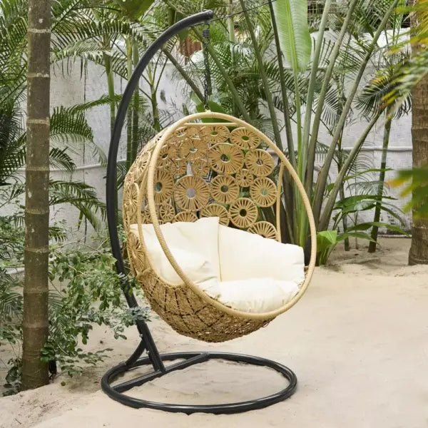 Sillón colgante empotrable para jardín exterior